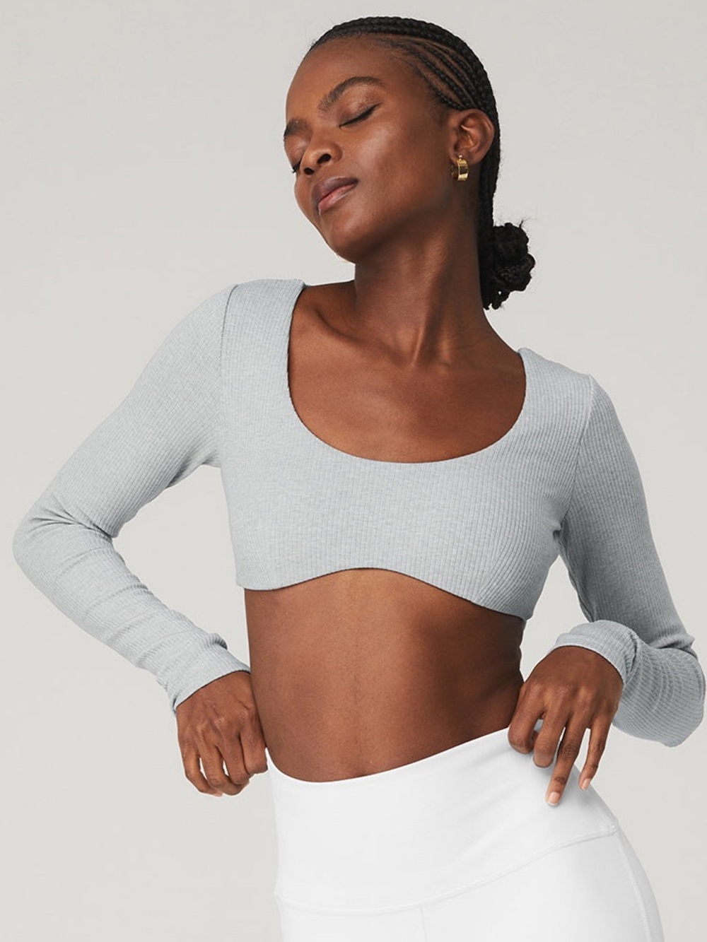 Alo Yoga Ribbed Defined Long Sleeve Sports Bra